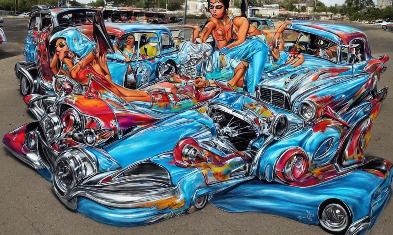 Chicano Lowrider Drawings
