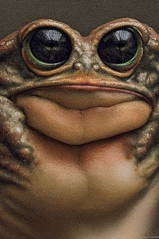 photorealistic portrait photograph of pepe!! the frog, upper body, handsome, depth of field, soft focus, highly detailed, intricate, realistic, national geographic cover, soft glow, textured, artstation, concept art, sharp focus, illustration, art by artgerm and greg rutkowski and alphonse mucha