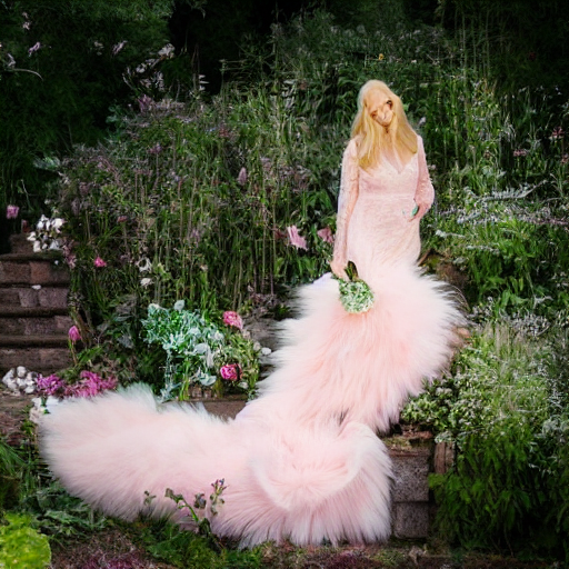 Pink fluffy wedding clearance dress