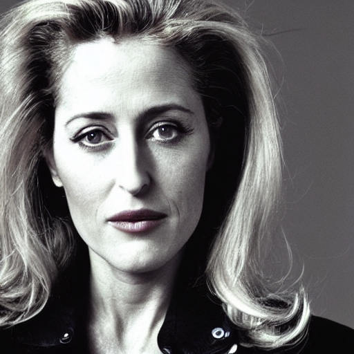 photo of a gorgeous 40-year-old Gillian Anderson with 1980s hairstyle by Mario Testino, detailed, head shot, award winning, Sony a7R -