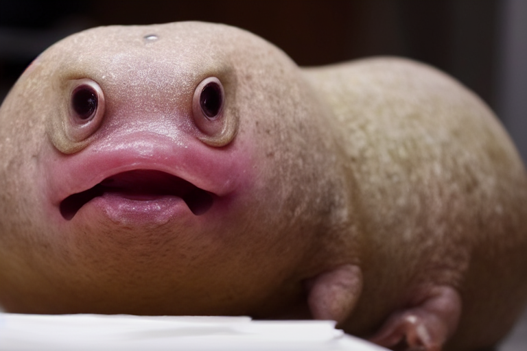 prompthunt: a blob fish getting anxious at a job interview, Natural  Geographic, photo, 4K