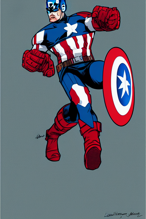 prompthunt: Captain America high quality digital painting in the style of  Laurie Greasley