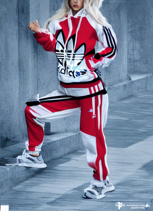 prompthunt: a russian propaganda of a furry girl wearing and adidas  tracksuit