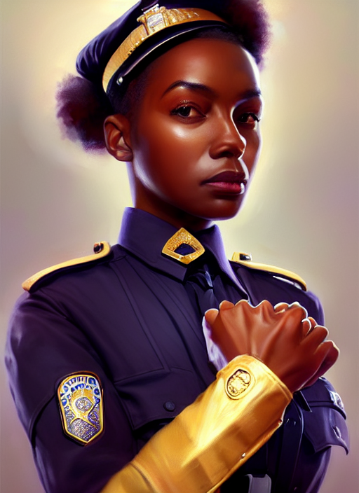young black female police officer