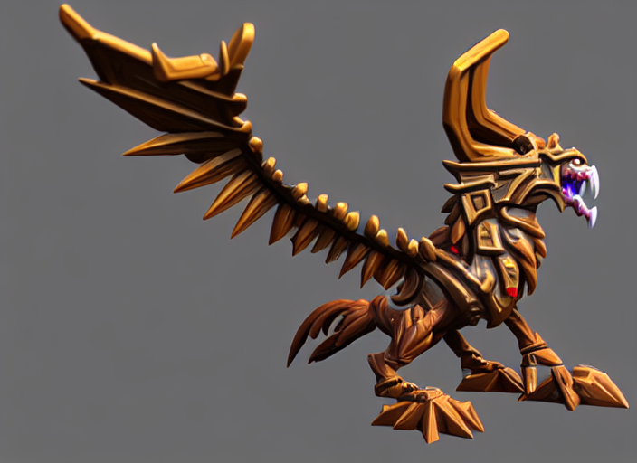 prompthunt: griffin, stylized stl fantasy miniature, 3 d render, activision  blizzard style, hearthstone style