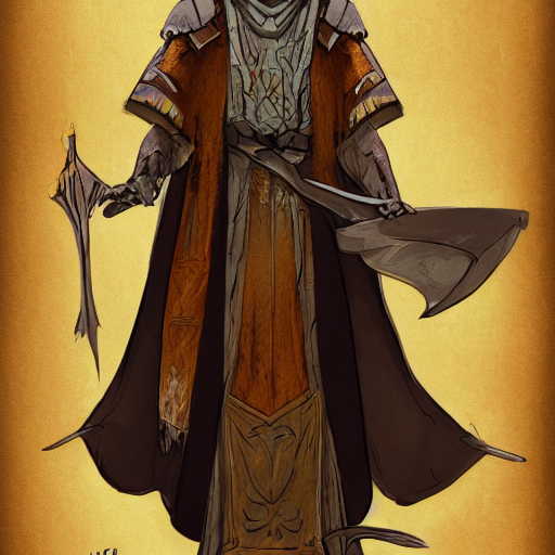 Wizard in desert robes concept art