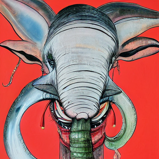 prompthunt: a detailed painting titled dumbo by gerald scarfe and ralph  steadman