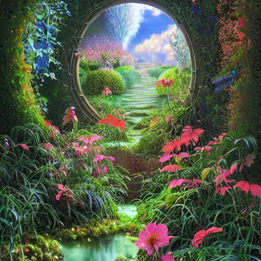 prompthunt: secret garden by michael whelan, heaven, ultra realistic,  aesthetic, beautiful