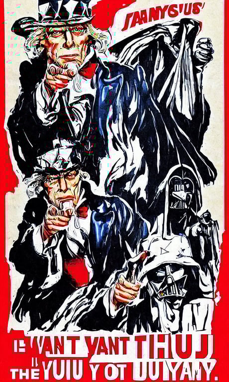 prompthunt: the “i want YOU for US army” poster, but Uncle Sam is