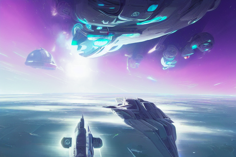 Spaceship Fleet Concept Art