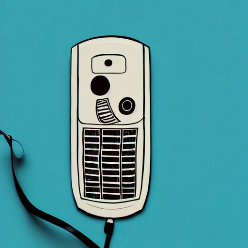 prompthunt: retro walkie-talkie, medium closeup, simple blurred background,  painted