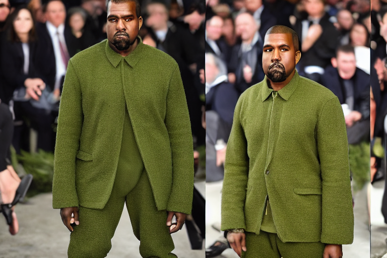 kanye west green suit