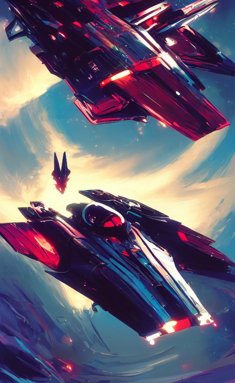 prompthunt: a beautiful artwork illustration, spaceship hyperdrive ...