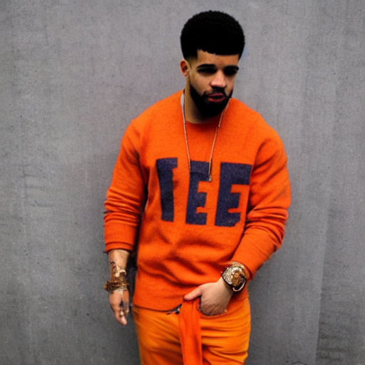 Drake shop orange sweater