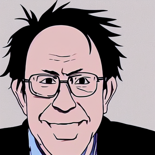 Bernie Sanders as a character from popular anime