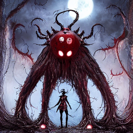 prompthunt: ladybug as a monster, fantasy art style, scary atmosphere ...
