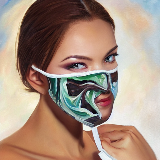 prompthunt: medical eye bag face eye cover, in the glamour style, oil painting, high definition, airbrush,