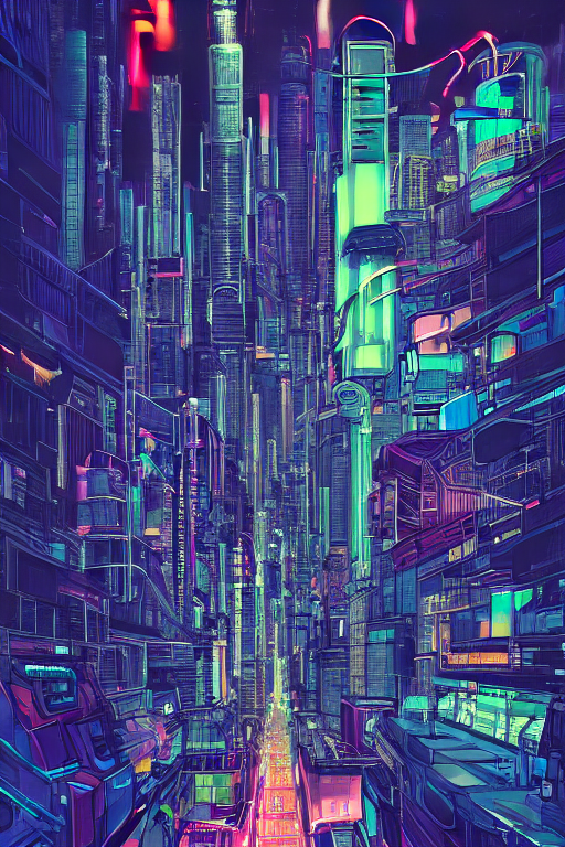 astronaut cyberpunk surreal upside down city, neon lights, cell shaded by moebius, Jean Giraud, trending on artstation