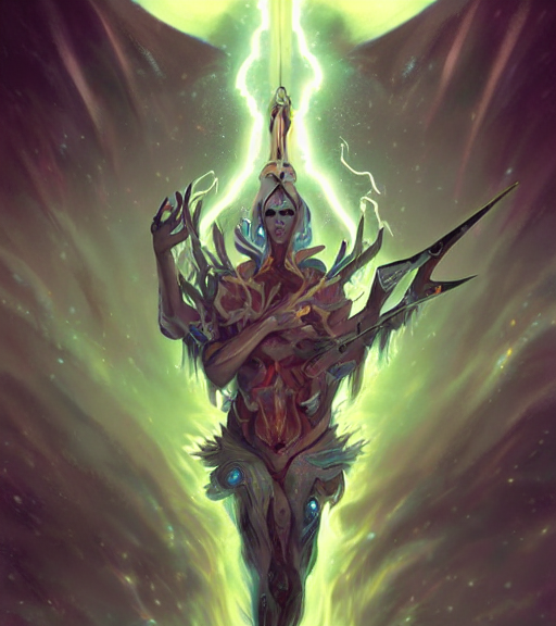 Gigachad sigma handsome pearlescent monster with holographic luxurious lightning sword, standing triumphant and proud, award winning photo, by Peter Mohrbacher