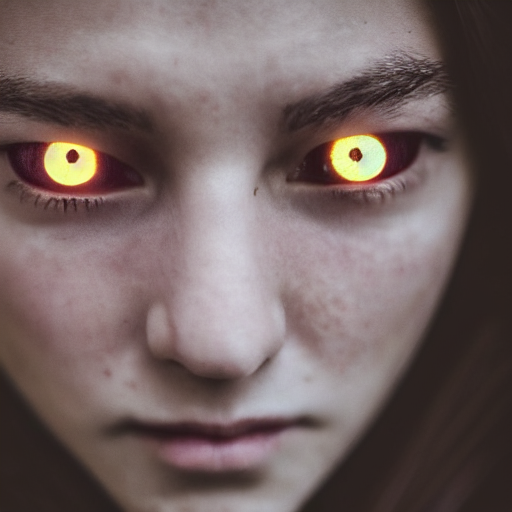 prompthunt human with glowing eyes