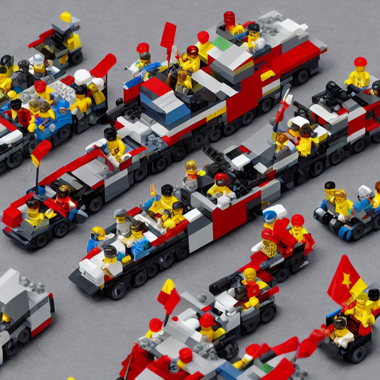 1 9 8 china tiananmen square protests lego set product photorealistic, studio lighting, highly detailed