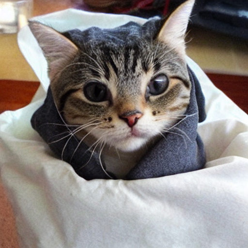 prompthunt: very very very cute cat burrito cute detailed