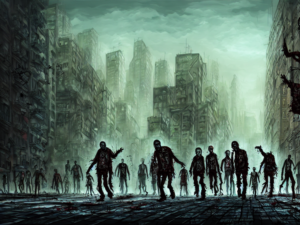 Post Apocalyptic City Zombies