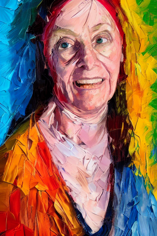 palette knife oil painting portrait of geraldine granger, a kind hearted mental health professional who works as a social worker, extreme detail, artstation trending, artgerm, random racial background, deviant art, octane, substance, art history 8 k