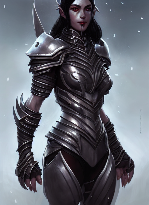 prompthunt: full plate armor!!! beautiful and elegant dark hair female ...