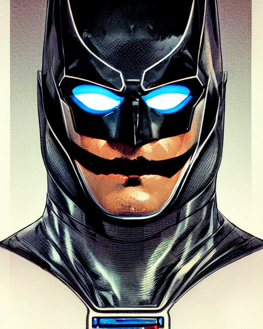 prompthunt: batman overwatch, see through glass hologram mask, character  portrait, portrait, close up, concept art, intricate details, highly  detailed, vintage sci - fi poster, retro future, vintage sci - fi art, in