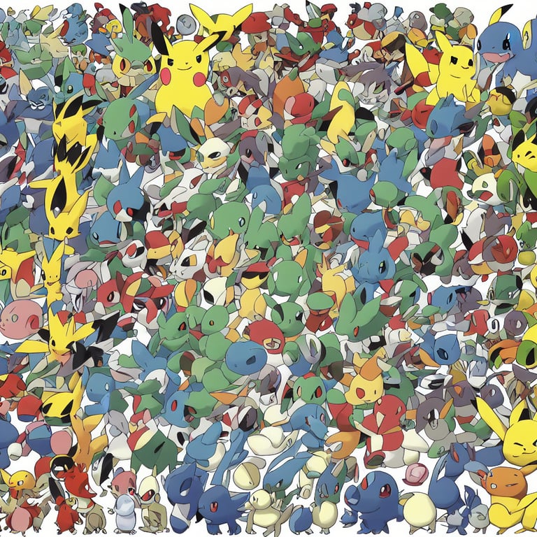 fluctueren Ontembare Bewust worden prompthunt: official art of a diverse crowd of Pokemon, by Ken Sugimori,  Bulbapedia
