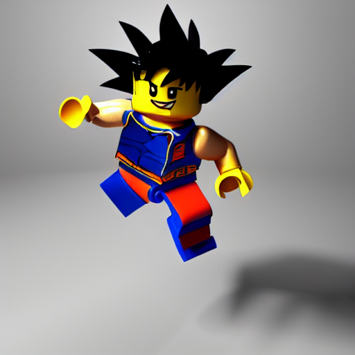 prompthunt: a 3 d render of a goku lego