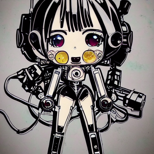 prompthunt: Anime manga robot!! Anime girl tattoo, cyborg girl ...
