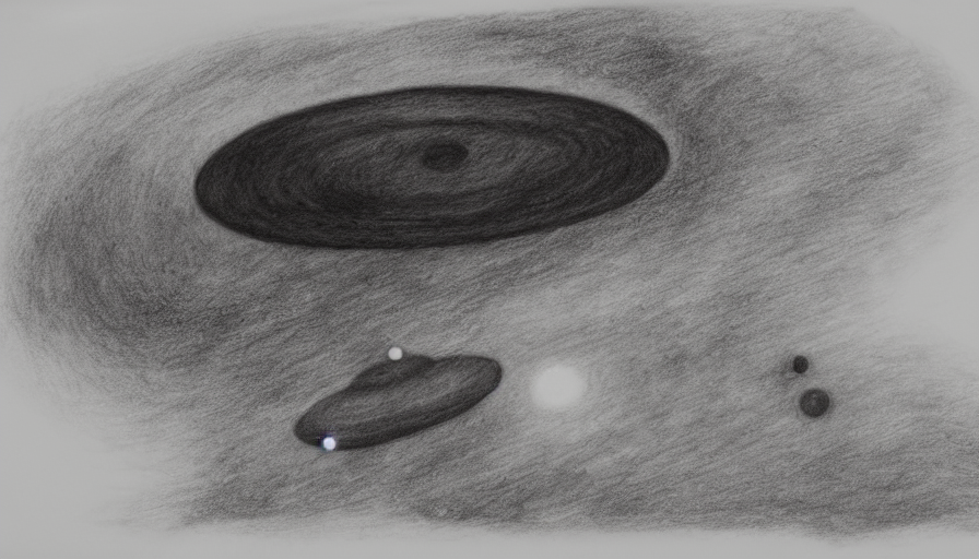 Milky Way Galaxy Pencil Drawing