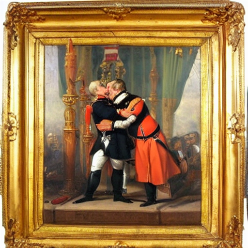 prompthunt a 19th century painting of Napoleon Bonaparte passionately