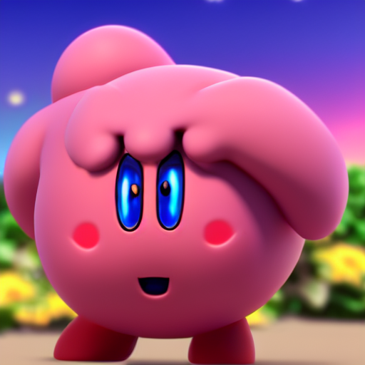 prompthunt: kirby with realistic human feet, 4 k, hyper realistic, dslr,  high resolution, landscape, beautiful
