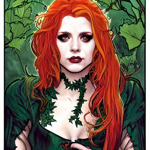 prompthunt: a beautiful painting buffy the vampire slayer as poison ivy,  dark eyeliner, intricate, elegant, highly detailed, digital painting,  artstation, concept art, matte, sharp focus, illustration, art by rebecca  guay and by