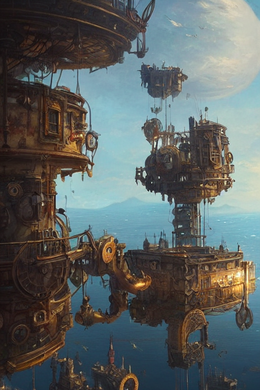 prompthunt: Floating steampunk island, art by Greg Rutkowski , trending ...