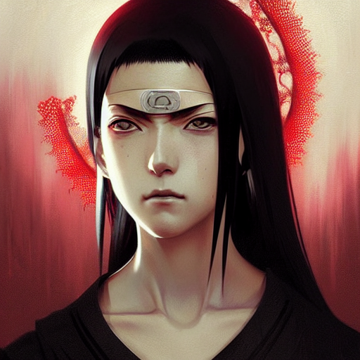 Chalk Pastel – Sharingan user Uchiha Itachi – Artwork by Commission