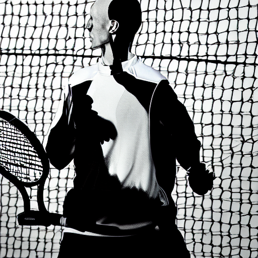 prompthunt: portrait of nosferatu playing alone tennis in roland garros,  sport photography