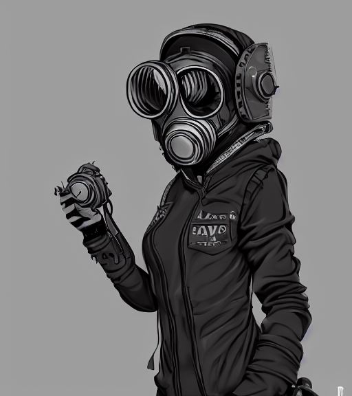 prompthunt: a girl, gas mask, punk outfit, highly detailed, digital  painting, artstation, concept art, smooth, sharp focus, illustration