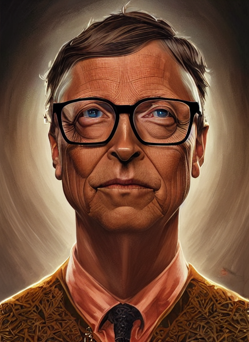 Cartoon art #4 Bill Gates - HA Digital Arts