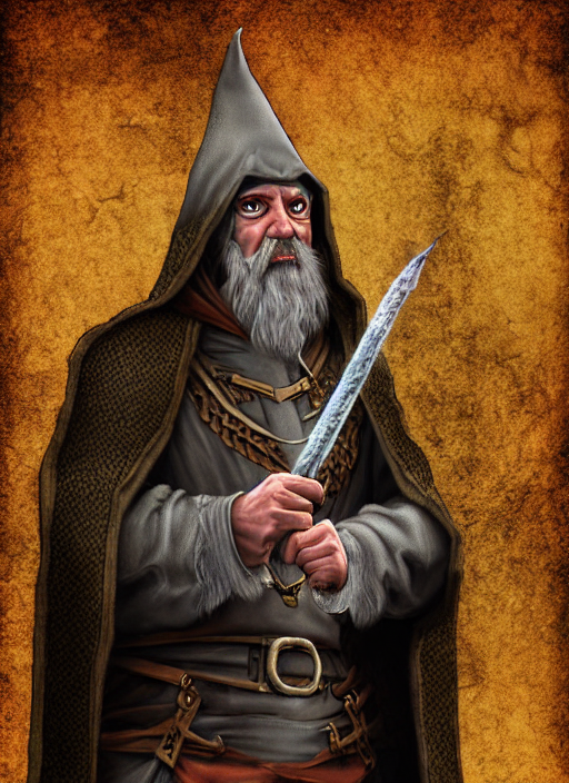 highly detailed, hyper realistic wizard with a dungeon background by wizardofbarge