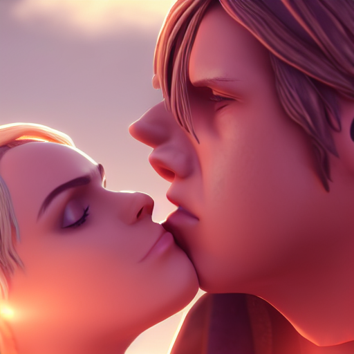 prompthunt: Annie Leonhart kissing Anakin Skywalker, detailed face, love,  bokeh effect, lesbian kiss, octane render, 8k wallpaper, love aesthetic