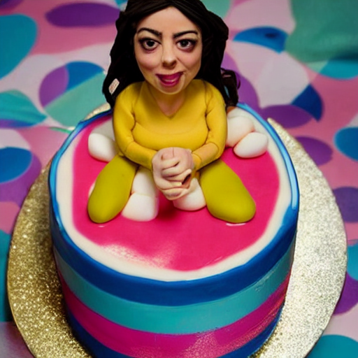 prompthunt: aubrey plaza made of birthday cake : : highly detailed food photography : :