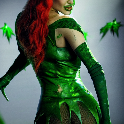 prompthunt: stunning awe inspiring Angelina Jolie as Poison Ivy 8k hdr  Batman movie still amazing lighting