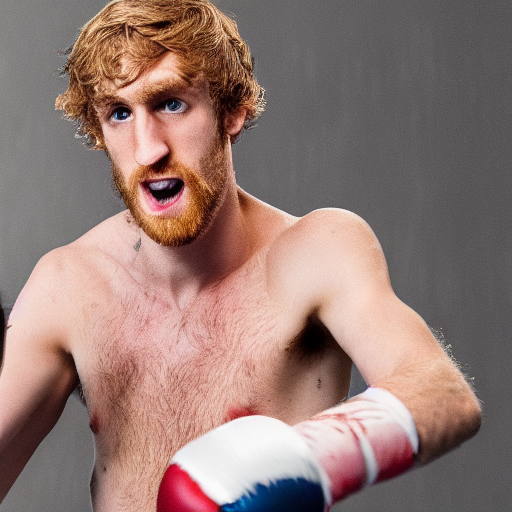 prompthunt asmongold boxing logan paul, highresolution photograph