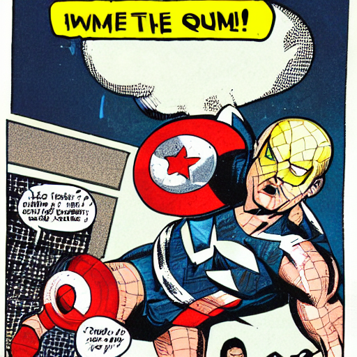 prompthunt a hammer with a speech bubble, comic book illustration, marvel