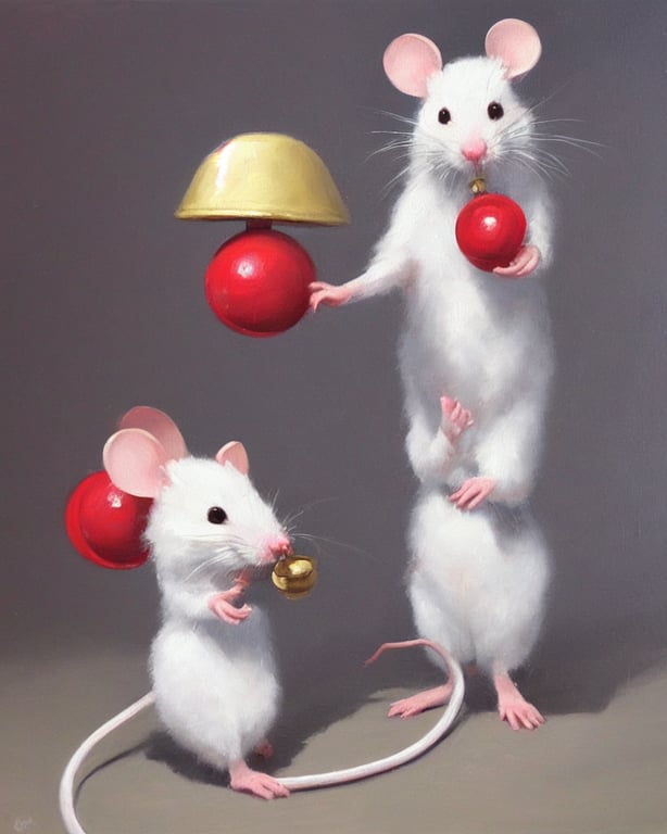 White Mouse Standing