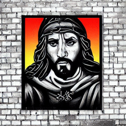93-00010 Graffiti Jesus Stencil